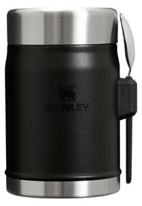 Borraccia termica nera opaca in acciaio inox 400 ml Legendary Food Jar + Spork Black 2.0 – Stanley