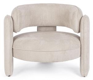 Poltrona Soggiorno 94x88x73 cm Aisha in Tessuto Beige