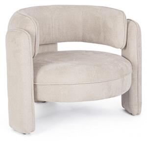 Poltrona Soggiorno 94x88x73 cm Aisha in Tessuto Beige
