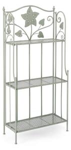 Scaffale 3 Ripiani 60x28x127 cm Harriet in Acciaio Salvia