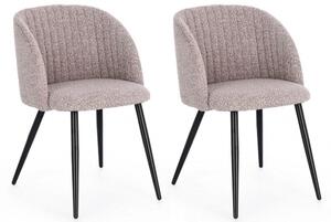 Set 2 Sedie 53x57x81,5 cm Queen in Bouclè