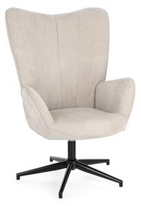 Poltrona Soggiorno 69x72x106 cm Inas in Tessuto Beige