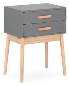 Cassettiera 2 Cassetti 43x30x58,50 cm Ordinary in Legno Grigio