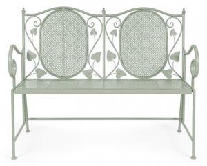 Panca 2 Posti 115x60x92 cm Harriet in Acciaio Salvia