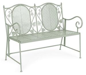 Panca 2 Posti 115x60x92 cm Harriet in Acciaio Salvia