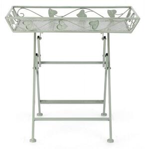 Set 2 Tavoli Rettangolari Fissi 63x40x60 cm Harriet in Acciaio Salvia