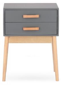 Cassettiera 2 Cassetti 43x30x58,50 cm Ordinary in Legno Grigio