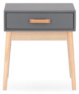 Mobiletto con Cassetto 43x30x48 cm Ordinary in Legno Grigio