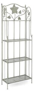 Scaffale 4 Ripiani 59x28x167 cm Harriet in Acciaio Salvia
