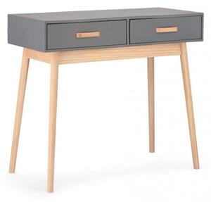 Consolle 2 Cassetti 90x40x79 cm Ordinary in Legno Grigio