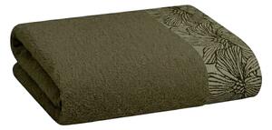 Asciugamano tipo terry verde scuro in cotone 70x140 cm Valencia – My House