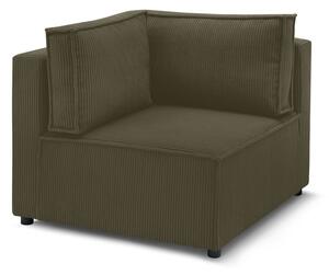 Divano componibile verde scuro in velluto a costine Nihad modular - Bobochic Paris