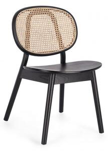 Sedia 49x42x81 cm Yves in Legno Nero