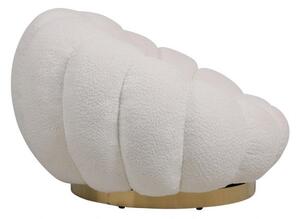 Poltrona Soggiorno 86x62x72 cm Florel in Bouclè Bianco