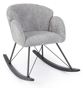 Poltrona Soggiorno 86x62x72 cm Sibilla in Bouclè Grigio