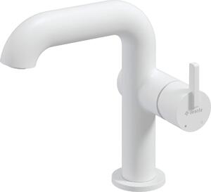 Washbasin mixer with rectangular spout