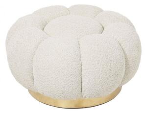 Pouf Ø 65x35 cm Florel in Bouclè Naturale