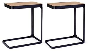 Set 2 Tavolini 50x30x55 cm Everitt in Legno