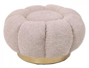 Pouf Ø 65x35 cm Florel in Bouclè Rosa Antico