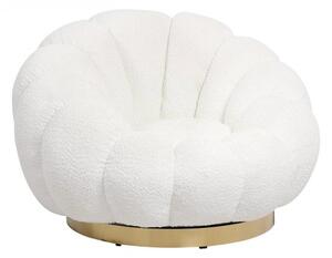 Poltrona Soggiorno 86x62x72 cm Florel in Bouclè Bianco