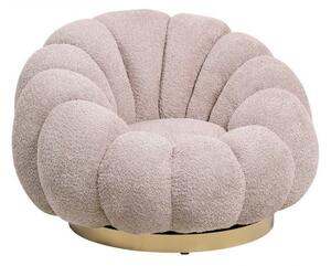 Poltrona Soggiorno 86x62x72 cm Florel in Bouclè Rosa