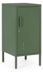 Comodino 1 Anta 40x35x76 cm Cambridge in Acciaio Verde