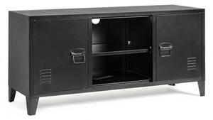 Mobile TV con 2 Ante 40x120,5x58,5 cm Cambridge in Acciaio Nero