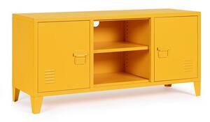 Mobile TV con 2 Ante 40x120,5x58,5 cm Cambridge in Acciaio Giallo