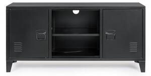 Mobile TV con 2 Ante 40x120,5x58,5 cm Cambridge in Acciaio Nero