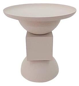 Tavolino Ø 40,5x41,5 cm Alka in Acciaio Beige