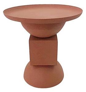 Tavolino Ø 40,5x41,5 cm Alka in Acciaio Terracotta