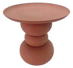 Tavolino Ø 41x42 cm Alka in Acciaio Terracotta