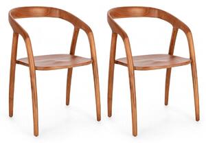 Set 2 Sedie 54,5x56x76,5 cm Yves in Legno