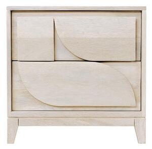 Comodino 2 Cassetti 47x40x46 cm Archita in Legno