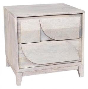 Comodino 2 Cassetti 47x40x46 cm Archita in Legno