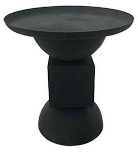 Tavolino Ø 40,5x41,5 cm Alka in Acciaio Nero