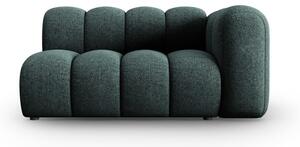 Chaise longue turchese (con penisola a destra) con rivestimento in ciniglia Lupine – Micadoni
