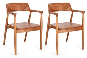 Set 2 Sedie 59x57x79 cm Yves in Legno