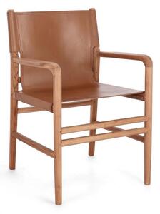 Sedia 57x58x85 cm Caroline in Pelle Cognac