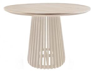 Tavolo Rotondo Fisso Ø 130x75 cm Caffè White in Legno Naturale