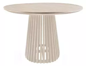 Tavolo Rotondo Fisso Ø 130x75 cm Caffè White in Legno Naturale