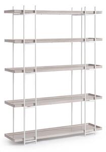 Libreria 4 Ripiani 120x32x164 cm Laurel in Acciaio