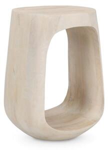 Tavolino Ø 33x45 cm Caffè White in Legno Naturale