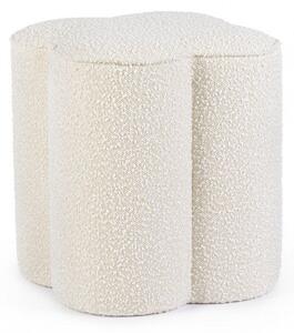 Pouf 40x40x45 cm Cointa in Bouclè Naturale