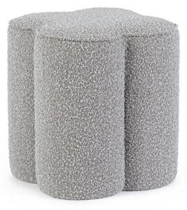 Pouf 40x40x45 cm Cointa in Bouclè Grigio