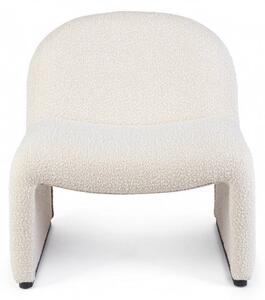 Poltrona Soggiorno 71x69x72,5 cm Babila in Bouclè Naturale