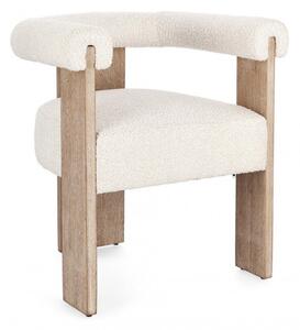 Sedia 70x60x71 cm Agape in Bouclè Naturale/Naturale