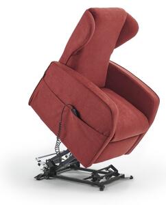 Poltrona Alzapersona Elettrica 2 Motori 73x101x86 cm Adele in Microfibra Dispositivo Medico 1 Bordeaux