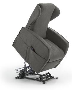 Poltrona Alzapersona Elettrica 2 Motori 73x101x86 cm Adele in Microfibra Dispositivo Medico 1 Grigio