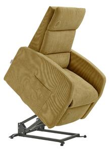Poltrona Alzapersona Elettrica 2 Motori 72x111x86 cm Martina in Microfibra Dispositivo Medico 1 Mostarda